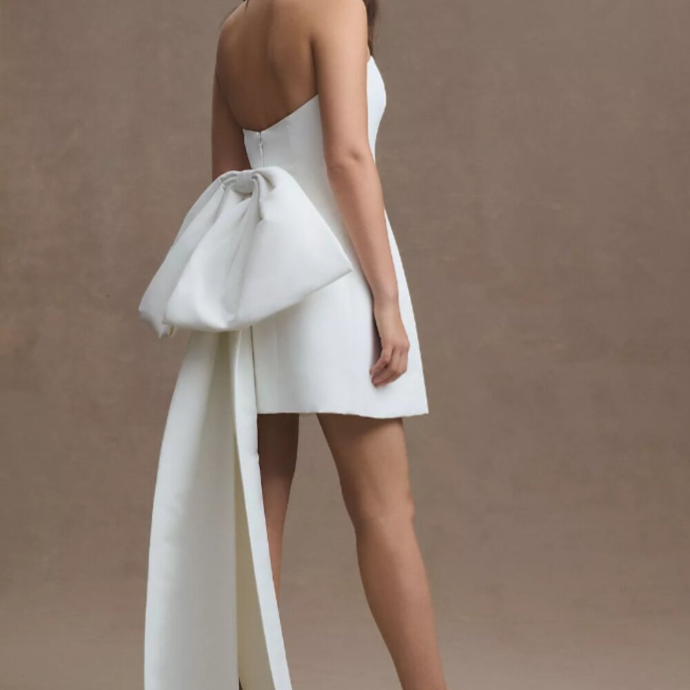 Sachin & Babi Grace Strapless Back-Bow Mini Dress